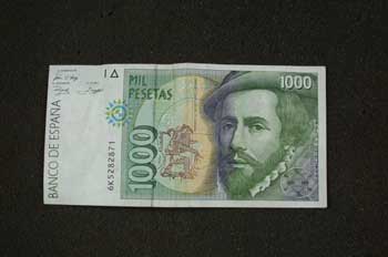 "Anverso de un billete de 1000 pesetas"