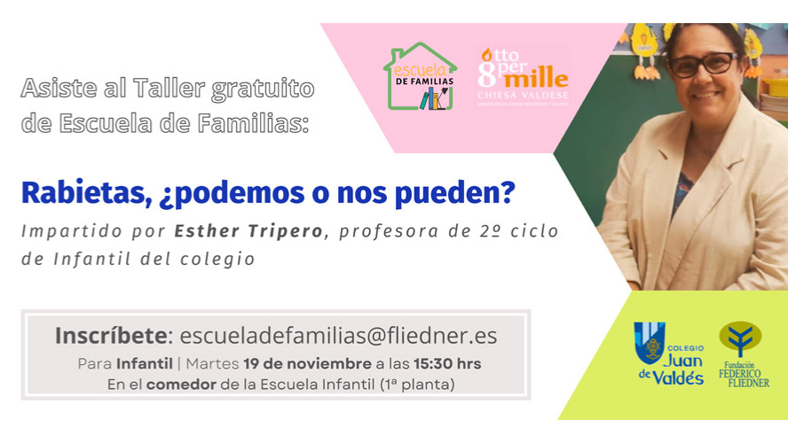 Escuela de Familias celebra el taller : "RABIETAS. Podemos o nos pueden"