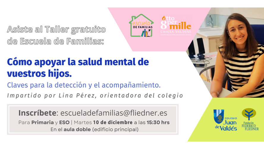 Tenemos taller el 10 de diciembre con Lina, nuestra orientadora